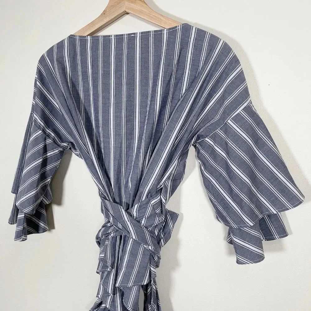 WAYF | STRIPED WRAP TOP - Picture 9 of 10